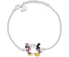 Disney Beautiful sidabrinis Mickey and Minnie Mouse bracelet BS00044SL-55.CS