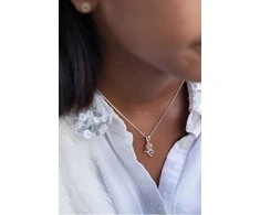 Disney Gražūs sidabriniai princesės karoliai C902727TL-P (grandinė, pakabukas)