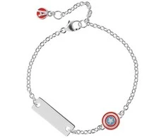 Disney Žaisminga sidabrinė apyrankė Captain America Marvel BS00085RL-55.CS