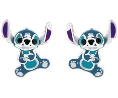 Disney Sidabriniai auskarai su smeigtukais Stitch Lilo &amp; Stitch ES00037SRHL.CS