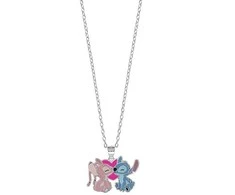 Disney „Stitch“ ir „Angel Lilo“ ir „Stitch“ atitinkantys sidabriniai karoliai CS00040SL-P.CS (grandinė, pakabukas)