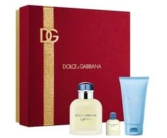Dolce&amp;Gabbana Šviesiai mėlynas Pour Homme - EDT 75 ml + dušo želė 50 ml + EDT 4,5 ml