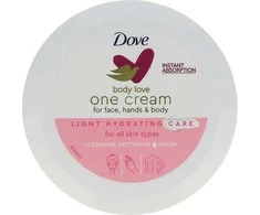 Dove Light Hydrating Kreminis Cara Cuerpo y Manos, 250 ml