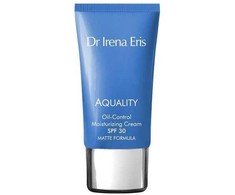 Dr Irena Eris Aquality Oil-Control Moisturizing Kreminis SPF 30 matinį efektą suteikiantis veido kremas, 50 ml