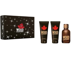 Dsquared2 Wood rinkinys vyrams (EDT, 100 ml + dušo želė, 100 ml + balzamas po skutimosi, 100 ml)