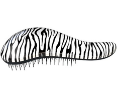 Dtangler plaukų šepetys su Zebra Baltas rankena