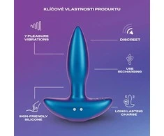 Durex Play Pop &amp; Buzz vibruojantis analinis kištukas