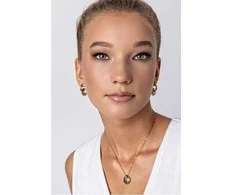 Emily Westwood Addilyn EWN24004G paauksuoto plieno stilingas moteriškas karoliai