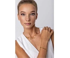 Emily Westwood Allie EWN24013G paauksuotas dvigubas plieno karoliai