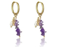 Emily Westwood Charming 2in1 auksiniu dengti auskarai su lankeliu Norah EWE23053G