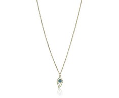 Emily Westwood Delicate auksinis-plated pakabukas with turquoise Juniper EWN23028G
