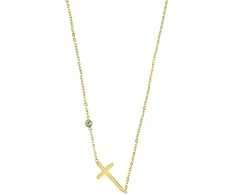 Emily Westwood Delicate auksinis-plated pakabukas Cross EWN260633G