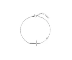 Emily Westwood Delicate steel bracelet with cross EWB260608S