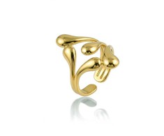 Emily Westwood Designer auksinis-plated steel ring EWR260656G