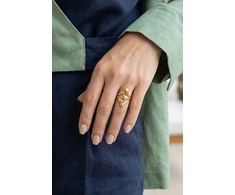 Emily Westwood Designer auksinis-plated steel ring EWR260656G