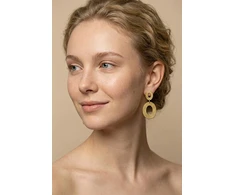 Emily Westwood Elegant auksinis-plated steel dangle earrings EWE260593G