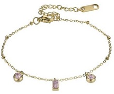 Emily Westwood Gold-plated bracelet with light pink zircons Gabrielle EWB24002G