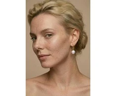 Emily Westwood Gold-plated earrings with pearl 2in1 Emvora EWE260825G