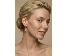 Emily Westwood Gold-plated earrings with pearl 2in1 EWE260570G