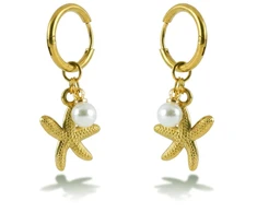 Emily Westwood Gold-plated earrings with pearl 2in1 EWE260570G
