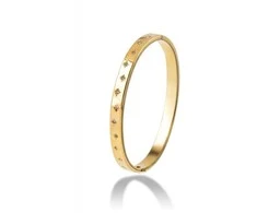 Emily Westwood Gold-plated solid bracelet with crystals Freya EWB250402G