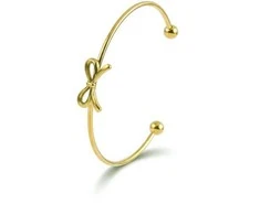 Emily Westwood Gold-plated solid bracelet Bow EWB260610G