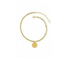 Emily Westwood Gold-plated steel anklet EWA260661G