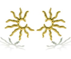 Emily Westwood Gold-plated sun-shaped earrings Lunara EWE260568G
