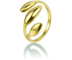 Emily Westwood Modern auksinis-plated steel ring EWR260698G
