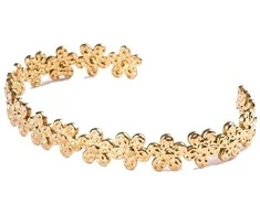 Emily Westwood Solid auksinis-plated steel flower bracelet EWB250165G