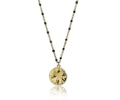 Emily Westwood Stylish auksinis-plated pakabukas with juodas beads EWN23040G