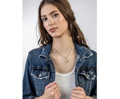 Emily Westwood Stylish auksinis-plated pakabukas with juodas beads EWN23040G