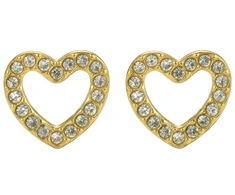 Emily Westwood Virelle auksinis-plated heart earrings EWE260597G