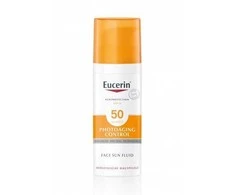 Eucerin Apsauga nuo saulės Photoaging Control Sun Fluid SPF 50+ apsauginis veido fluidas nuo saulės ir fotosenėjimo, 50 ml