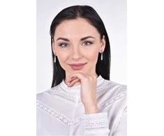 Evolution Group gražūs krištolo auskarai su kristalais 31163.1