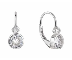Evolution Group Beautiful girl´s earrings with zircons 11479.1 crystal