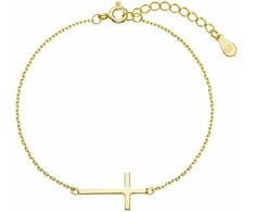 Evolution Group Gold-plated bracelet with a cross 63008