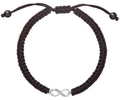 Evolution Group Juodas textile bracelet Infinity 13002.3