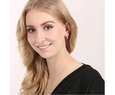 Evolution Group Matching auksinis-plated earrings Waves with zircons 11542.1/AU
