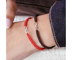 Evolution Group Raudona Kabbalah Bracelet Infinity 13002.3