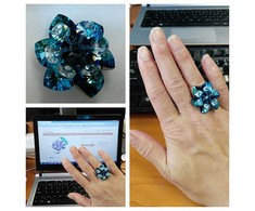 Evolution Group Ring Lily 35012.2 crystal ab