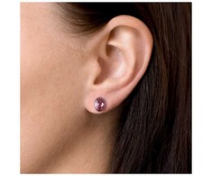 Evolution Group Rožiniai auskarai su Swarovski kristalais 31274.3 rose