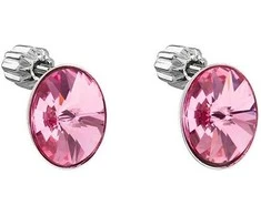 Evolution Group Rožiniai auskarai su Swarovski kristalais 31274.3 rose