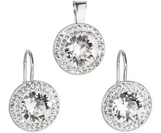 Evolution Group Jewelry set á la Kate Middleton 39107.1 crystal (earrings, pendant)