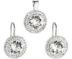 Evolution Group Jewelry set á la Kate Middleton 39107.1 crystal (earrings, pendant)