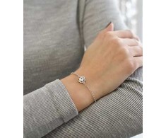 Evolution Group Sidabrinis apyrankė su Swarovski kristalu 33117.1