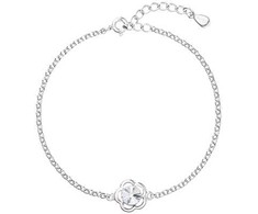 Evolution Group Sidabrinis apyrankė su Swarovski kristalu 33117.1