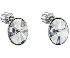 Evolution Group Sidabriniai auskarai su Swarovski kristalais 31274.5 Mėlyna Shadow
