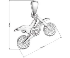 Evolution Group Sidabrinis pakabukas Motociklas 64015