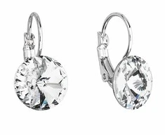 Evolution Group Blizgantys kabantys auskarai su Swarovski kristalais 51002.1